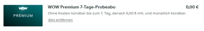 Wow Premium Probeabo